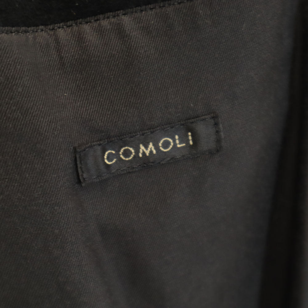 コモリ 日本製 スエードレザー ミリタリージャケット 1 ブラック COMOLI 鹿革 メンズ