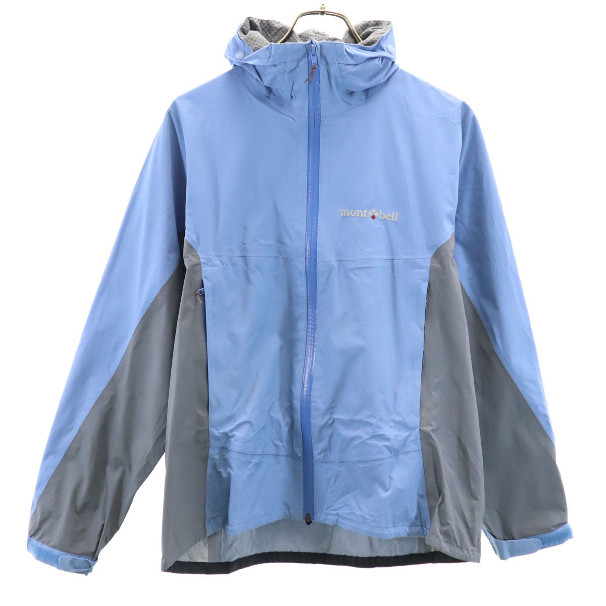 mont-bell モンベル レインジャケット L ブルー系 収納袋付き レディース