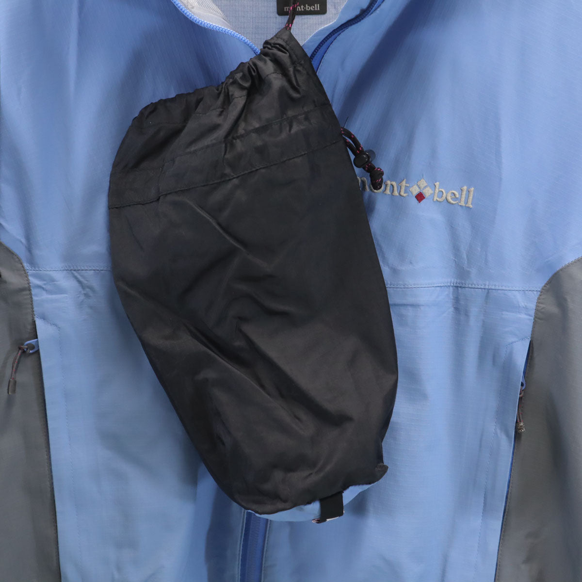 mont-bell モンベル レインジャケット L ブルー系 収納袋付き レディース