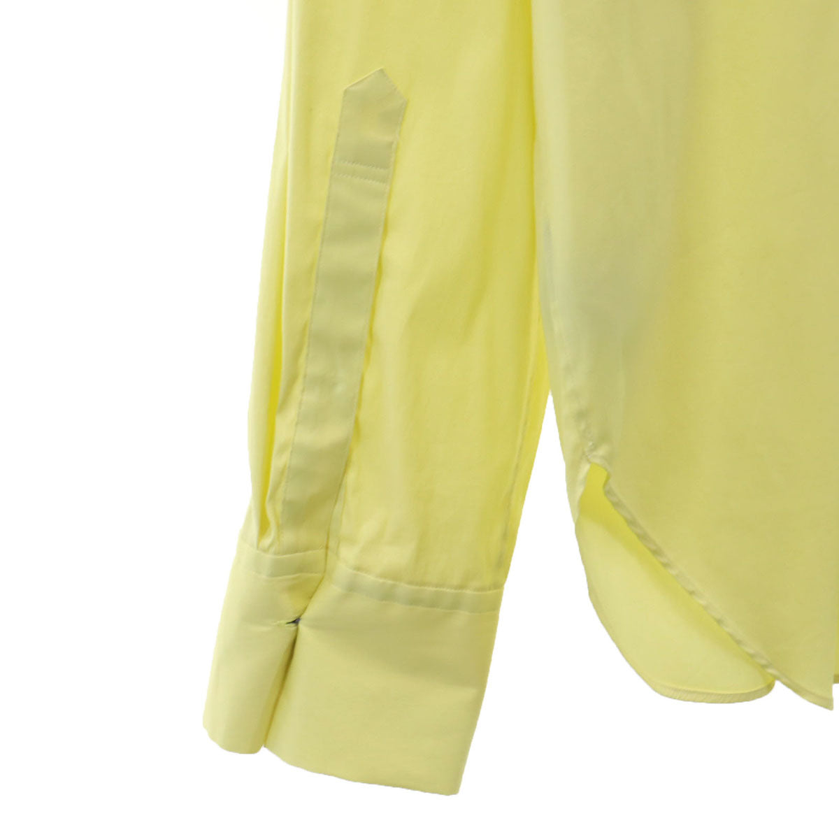 イーハトーブ 日本製 長袖 ストレッチ シャツ FREE イエロー系 比翼 レディース