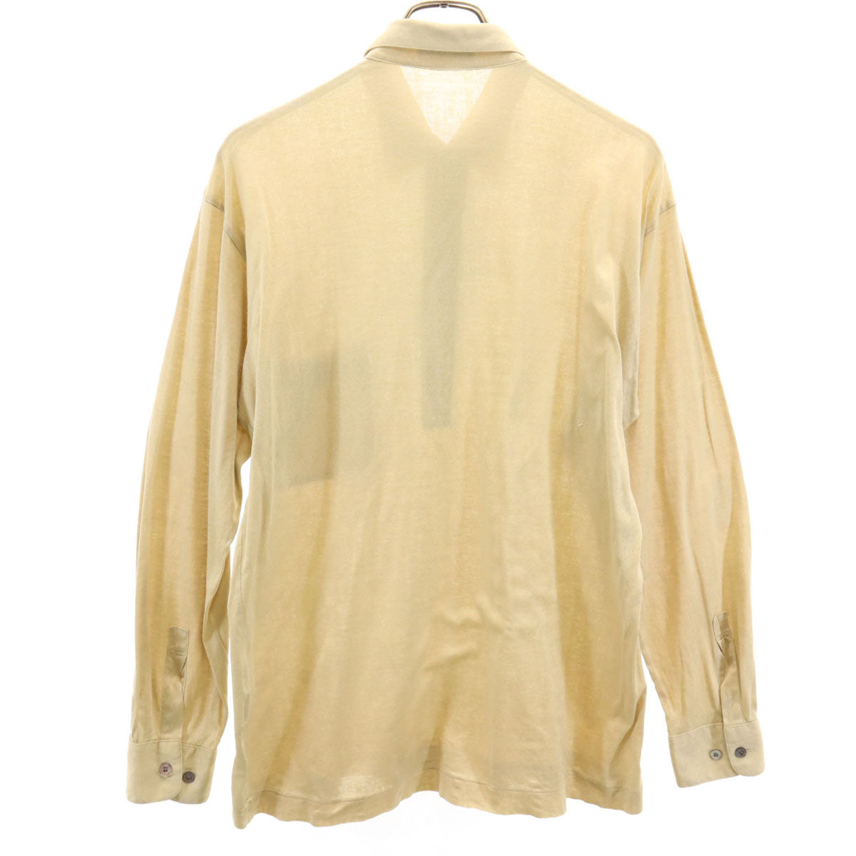 YVES SAINT LAURENT イヴサンローラン 90s オールド 長袖 ポロシャツ L ベージュ メンズ