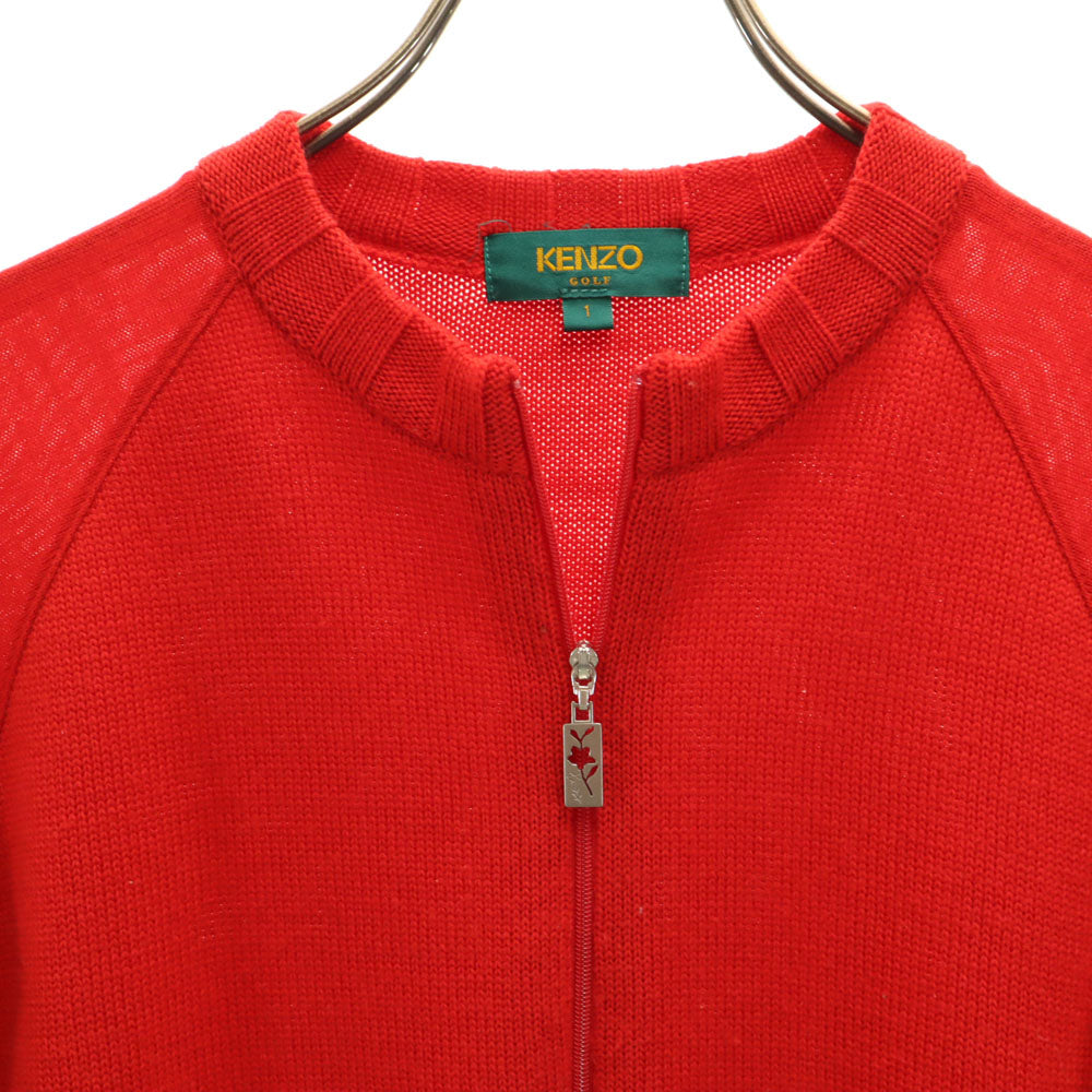 KENZO GOLF ケンゾーゴルフ 90s 日本製 オールド ニットジャケット 1 レッド レディース