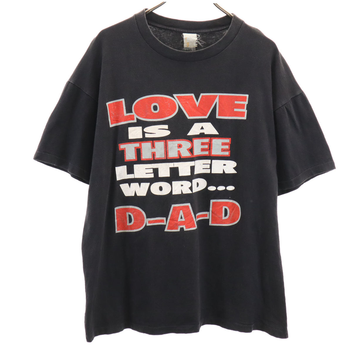 OLD オールド 90s シングルステッチ 半袖 プリント Tシャツ ブラック メンズ