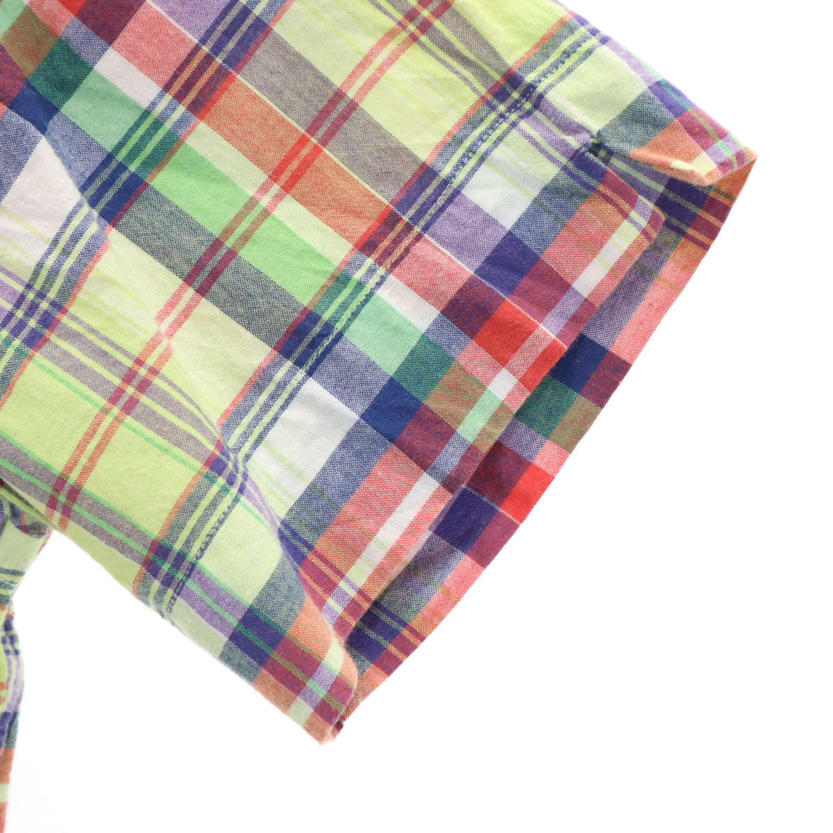 Polo by Ralph Lauren ポロバイラルフローレン 開襟 オープンカラー チェック柄 半袖 ボックスシルエット コットンシャツ S メンズ