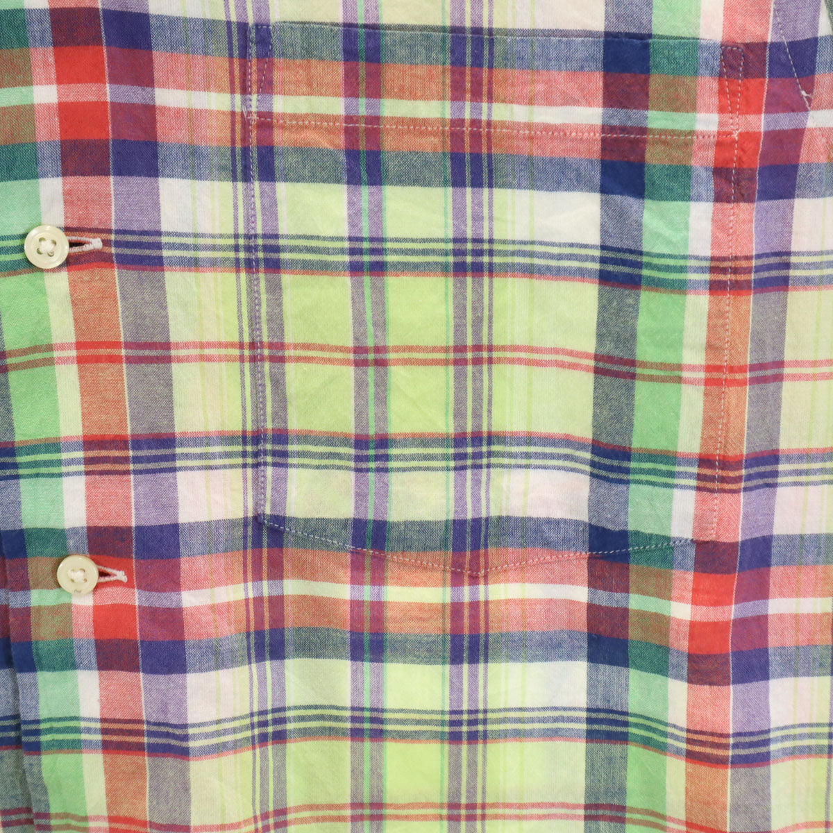 Polo by Ralph Lauren ポロバイラルフローレン 開襟 オープンカラー チェック柄 半袖 ボックスシルエット コットンシャツ S メンズ