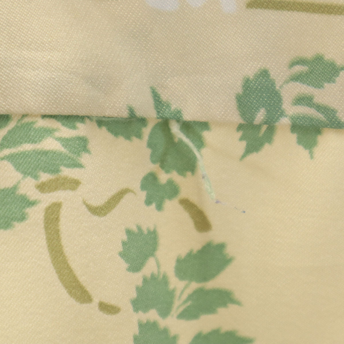 TOWNCRAFT タウンクラフト 70s ヴィンテージ 衿芯 総柄 半袖 ボックスシルエット シャツ M ベージュ×グリーン メンズ