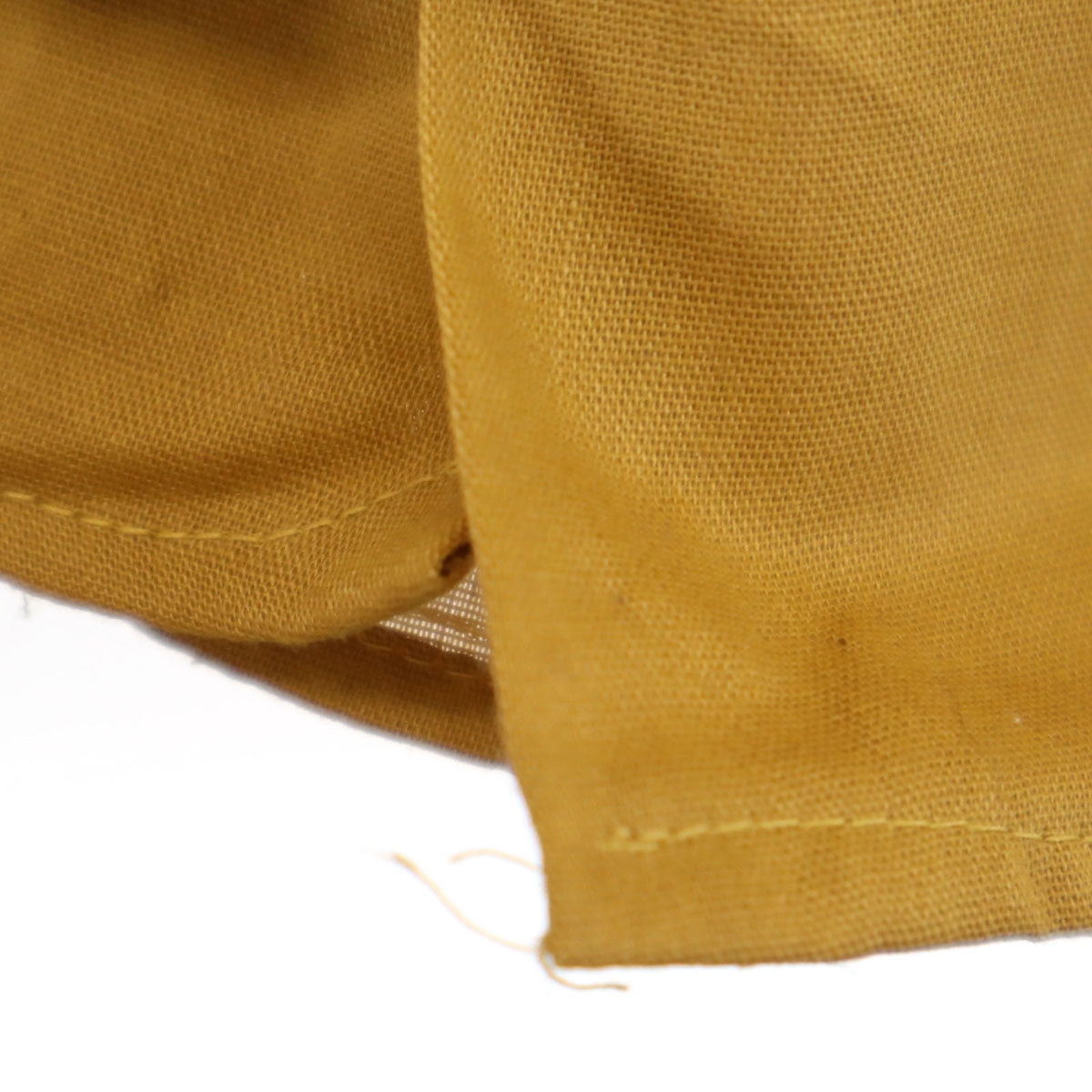 70s ヴィンテージ USA製 半袖 ボックスシルエット コットンシャツ L イエロー メンズ