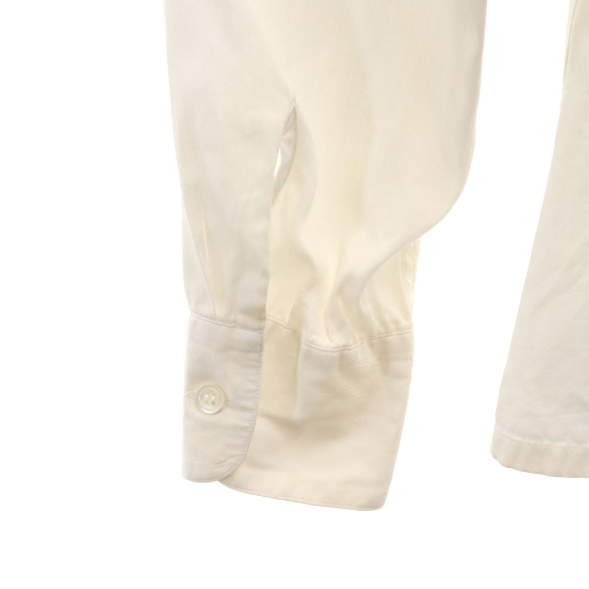 agnes b. アニエスベー 日本製 長袖 コットンシャツ ホワイト レディース