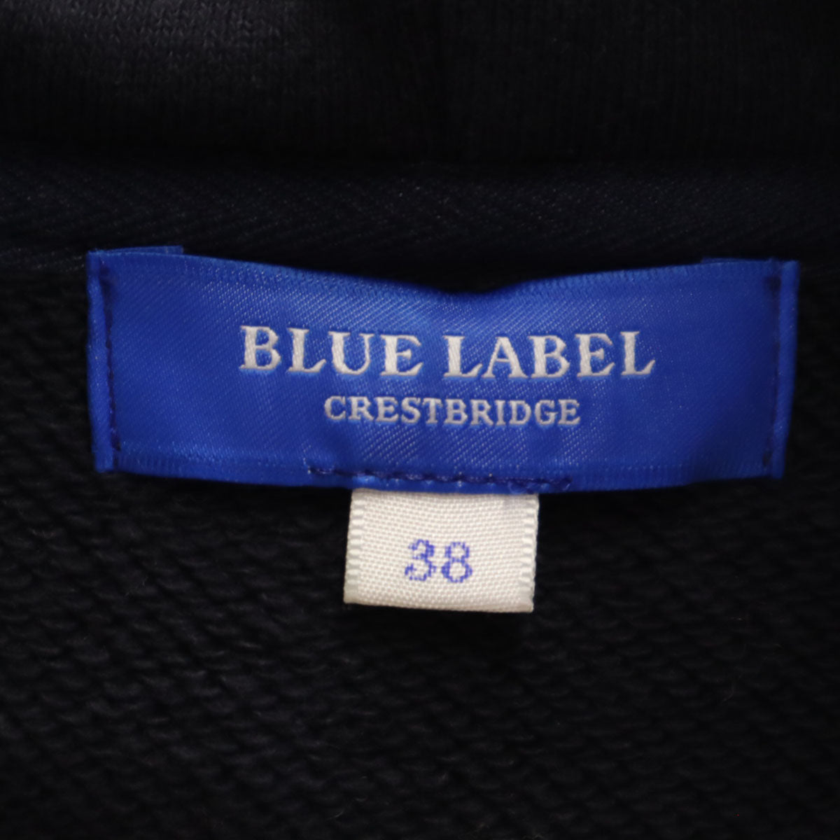 BLUE LABEL CRESTBRIDGE ブルーレーベルクレストブリッジ 長袖 スウェットパーカー 38 ネイビー レディース