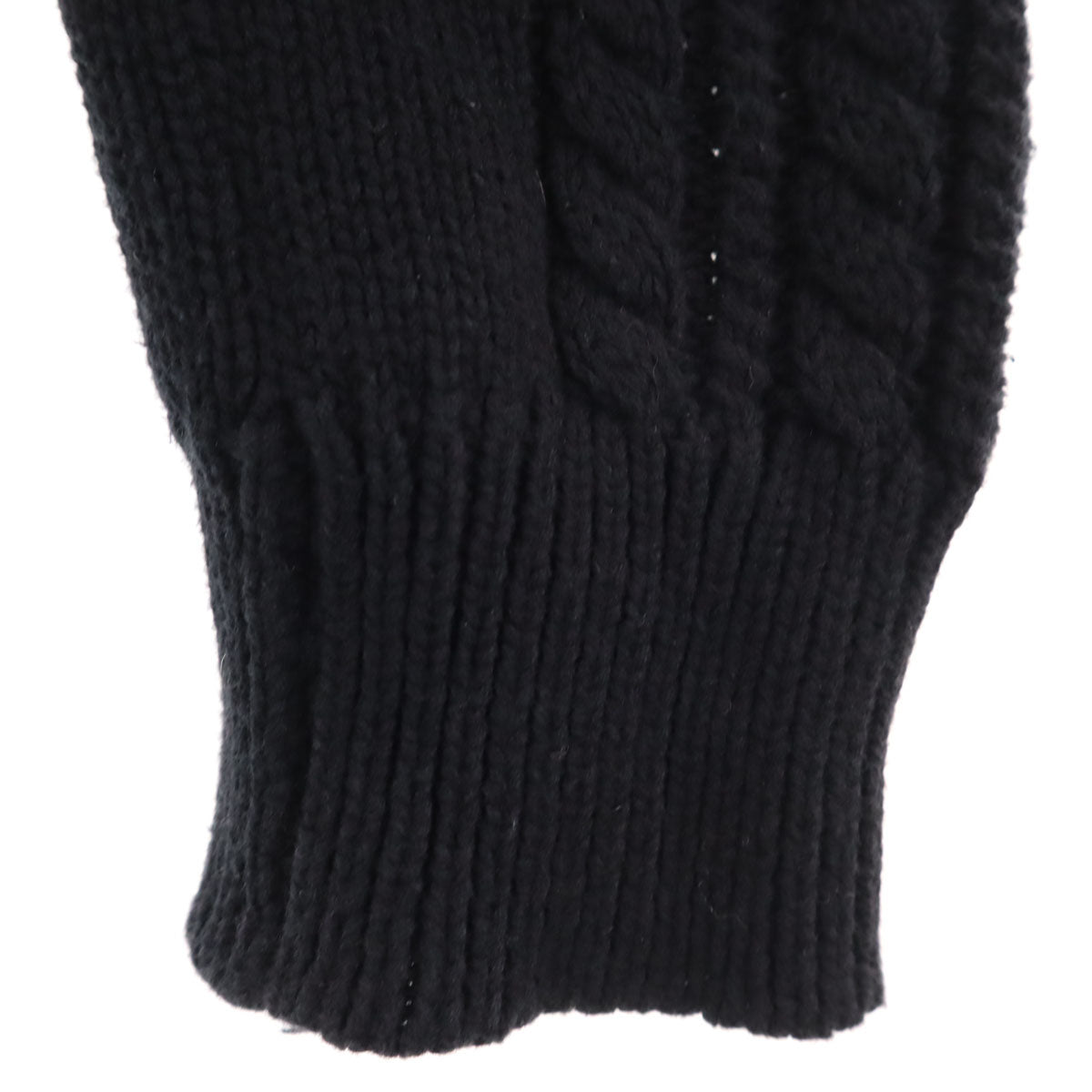 1piu1uguale3 RELAX ウノピゥウノウグァーレトレ リラックス 長袖 アラン ニット S ブラック セーター メンズ