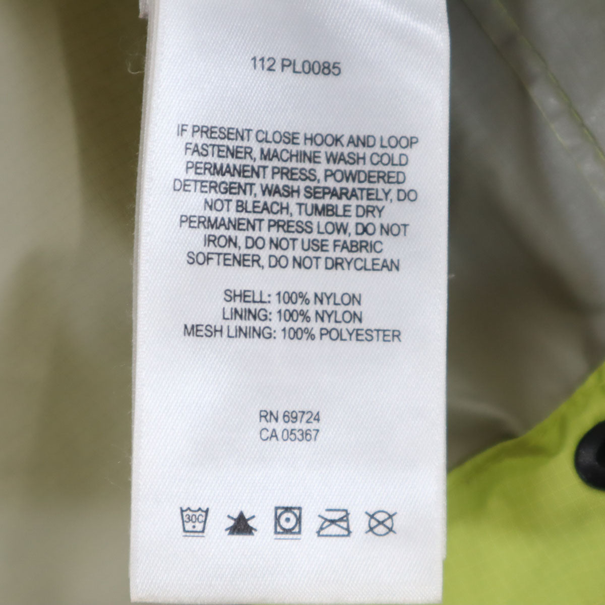 Columbia コロンビア PL0085 グラスバレー レインジャケット L 黄緑 アウトドア OMNI-TECH 収納袋付き レディース