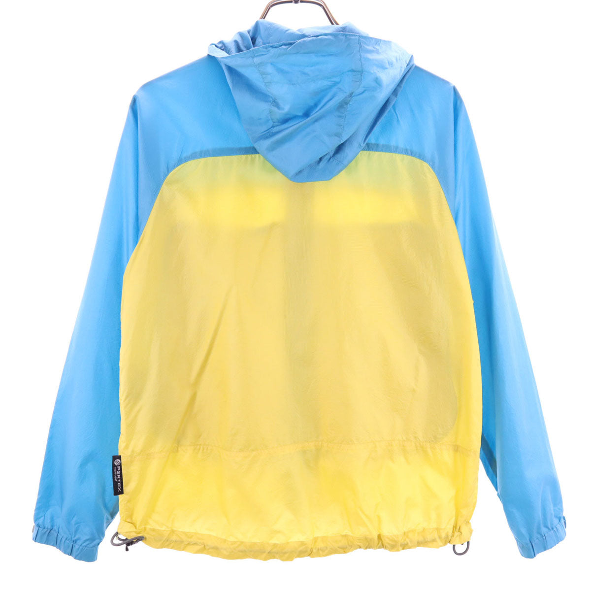 Karrimor カリマー バイカラー ナイロンジャケット S ブルー系×イエロー アウトドア 収納袋付き レディース
