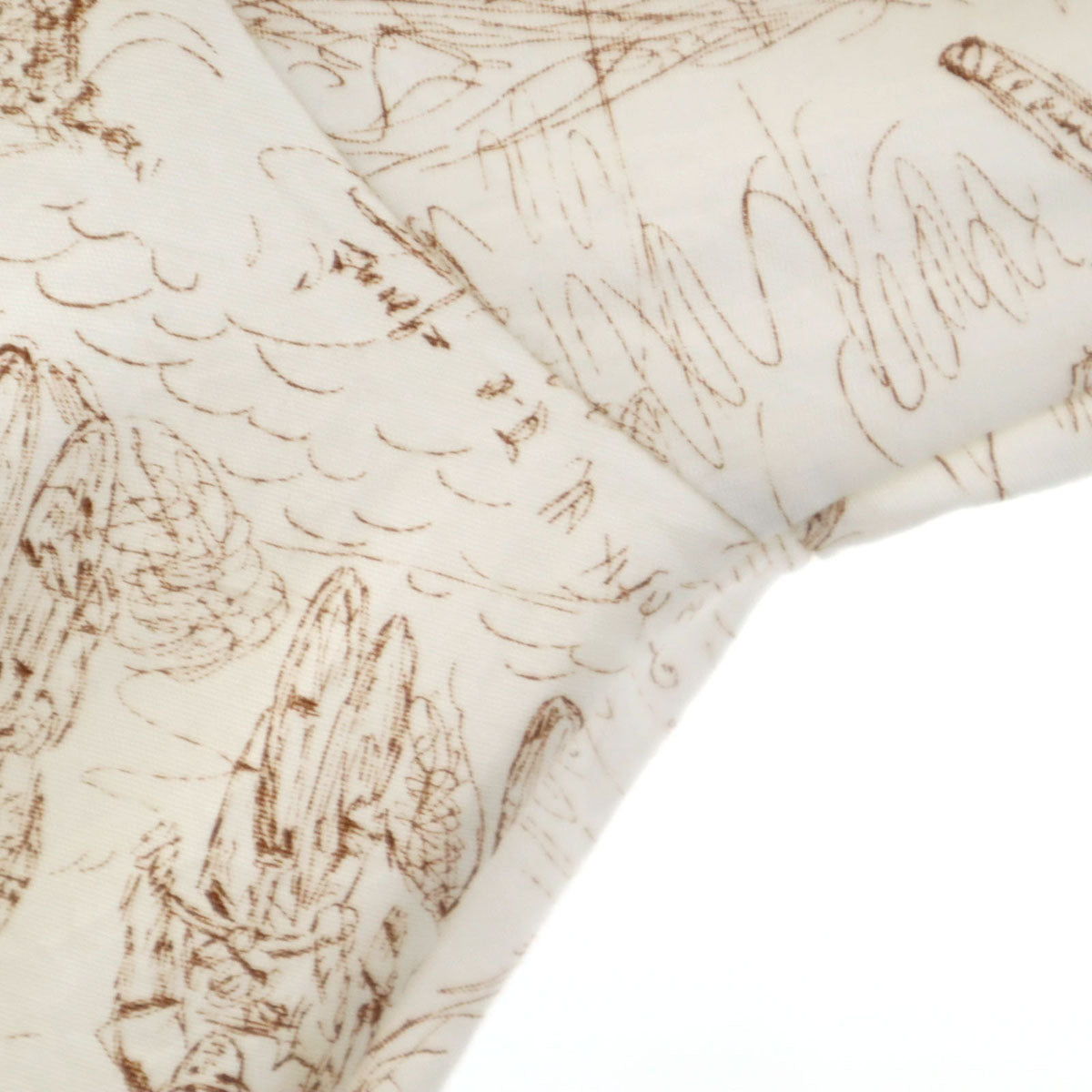 70s ヴィンテージ USA製 衿芯 総柄 長袖 コットンシャツ M ホワイト メンズ