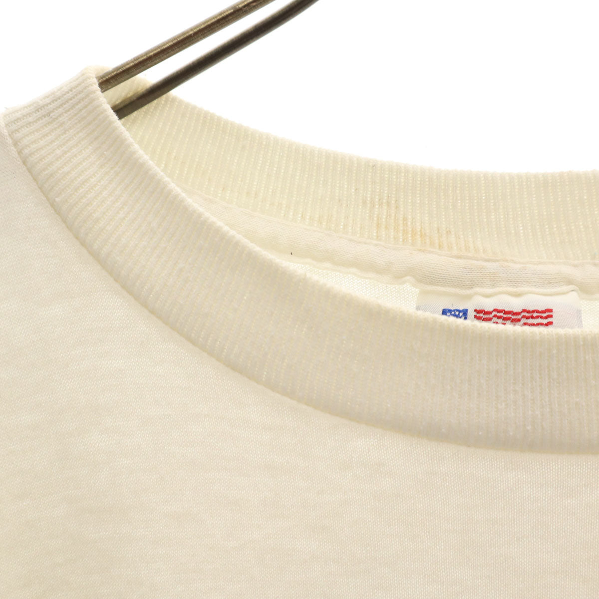 80s ヴィンテージ USA製 猫 半袖 シングルステッチ プリント Tシャツ free ホワイト メンズ