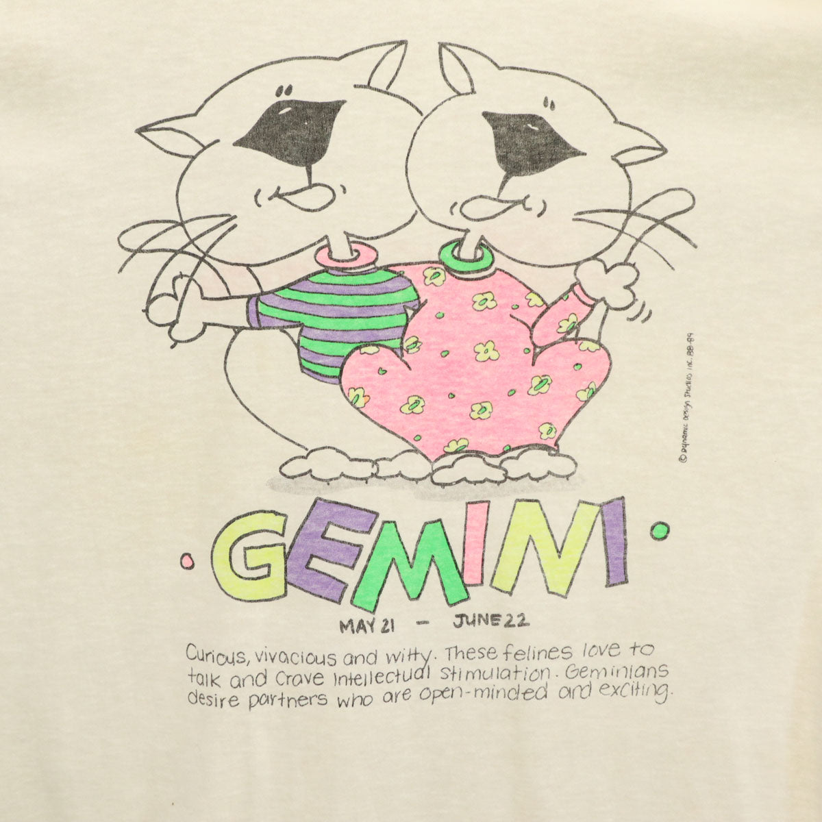 80s ヴィンテージ USA製 猫 半袖 シングルステッチ プリント Tシャツ free ホワイト メンズ