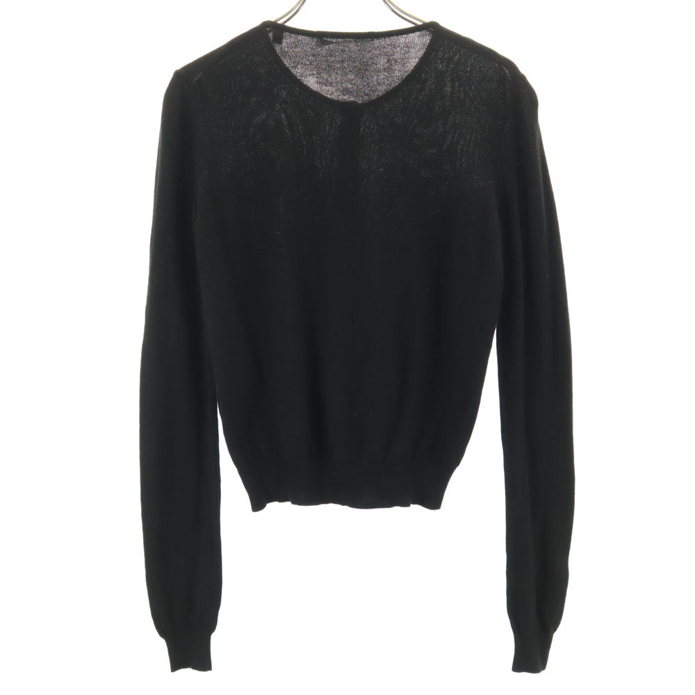 DOLCE&GABBANA ドルチェアンドガッバーナ イタリア製 長袖 ニットカーディガン 40 ブラック レディース