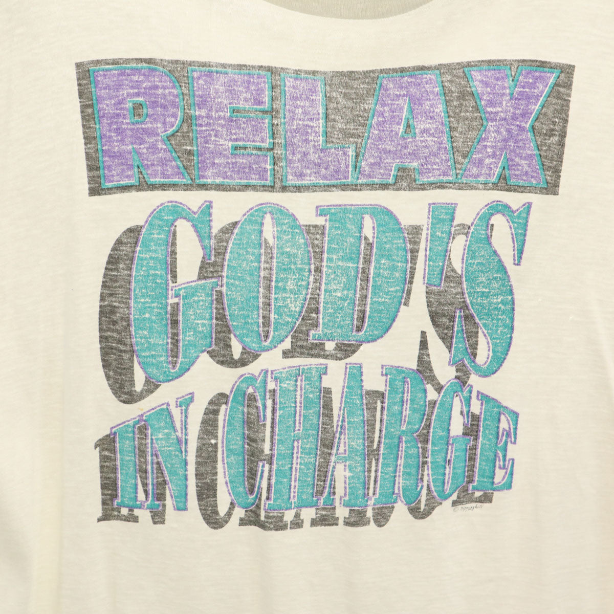 OLD オールド 80s 90s 半袖 シングルステッチ プリントロゴ Tシャツ ホワイト メンズ