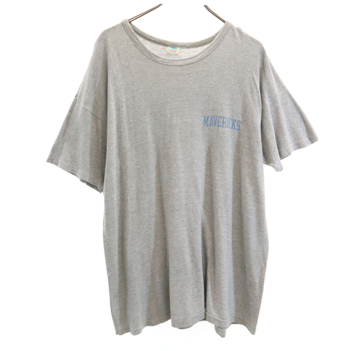 Champion チャンピオン 70s ヴィンテージ USA製 バータグ後期 88/12 半袖 シングルステッチ 染み込みプリント Tシャツ XXL グレー メンズ