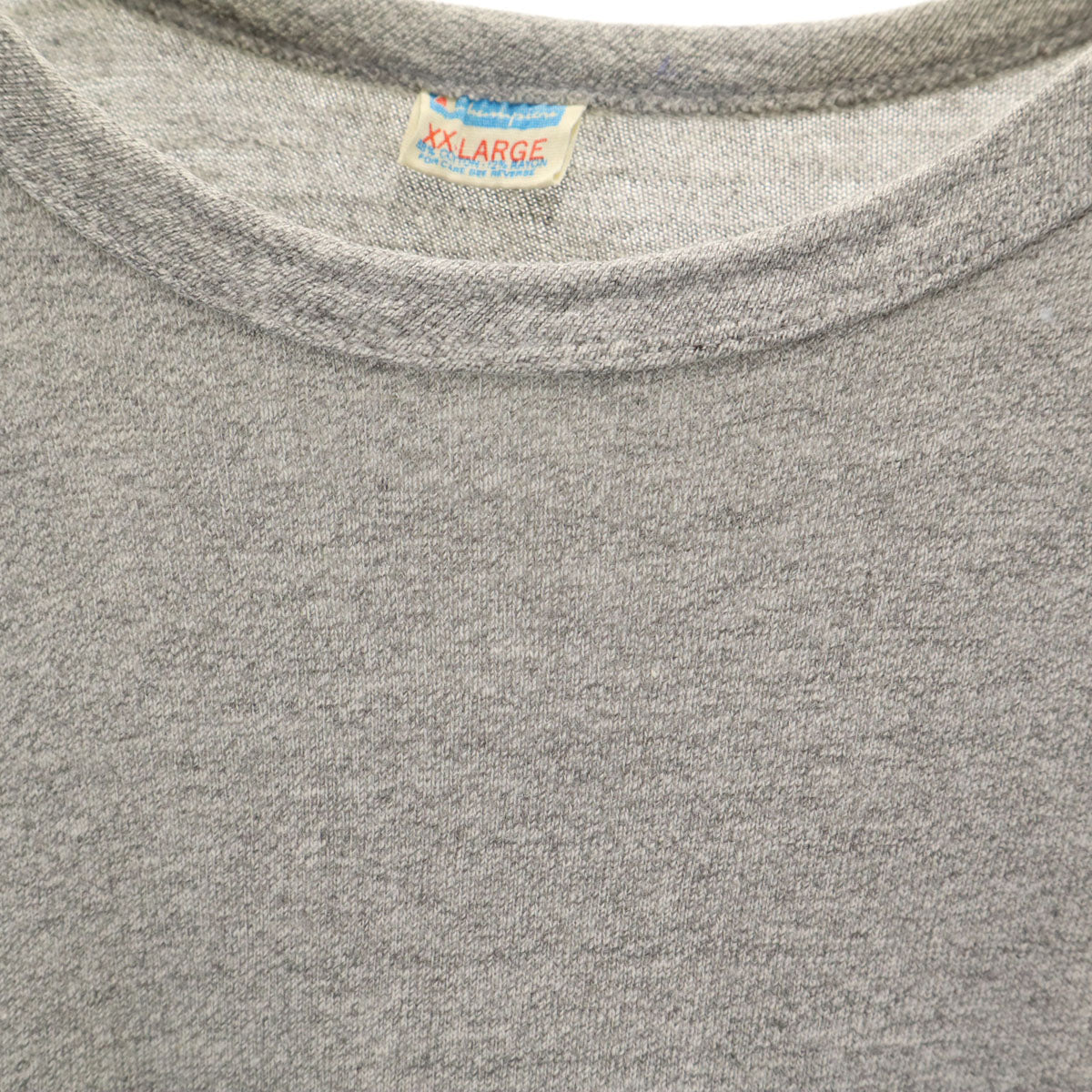Champion チャンピオン 70s ヴィンテージ USA製 バータグ後期 88/12 半袖 シングルステッチ 染み込みプリント Tシャツ XXL グレー メンズ