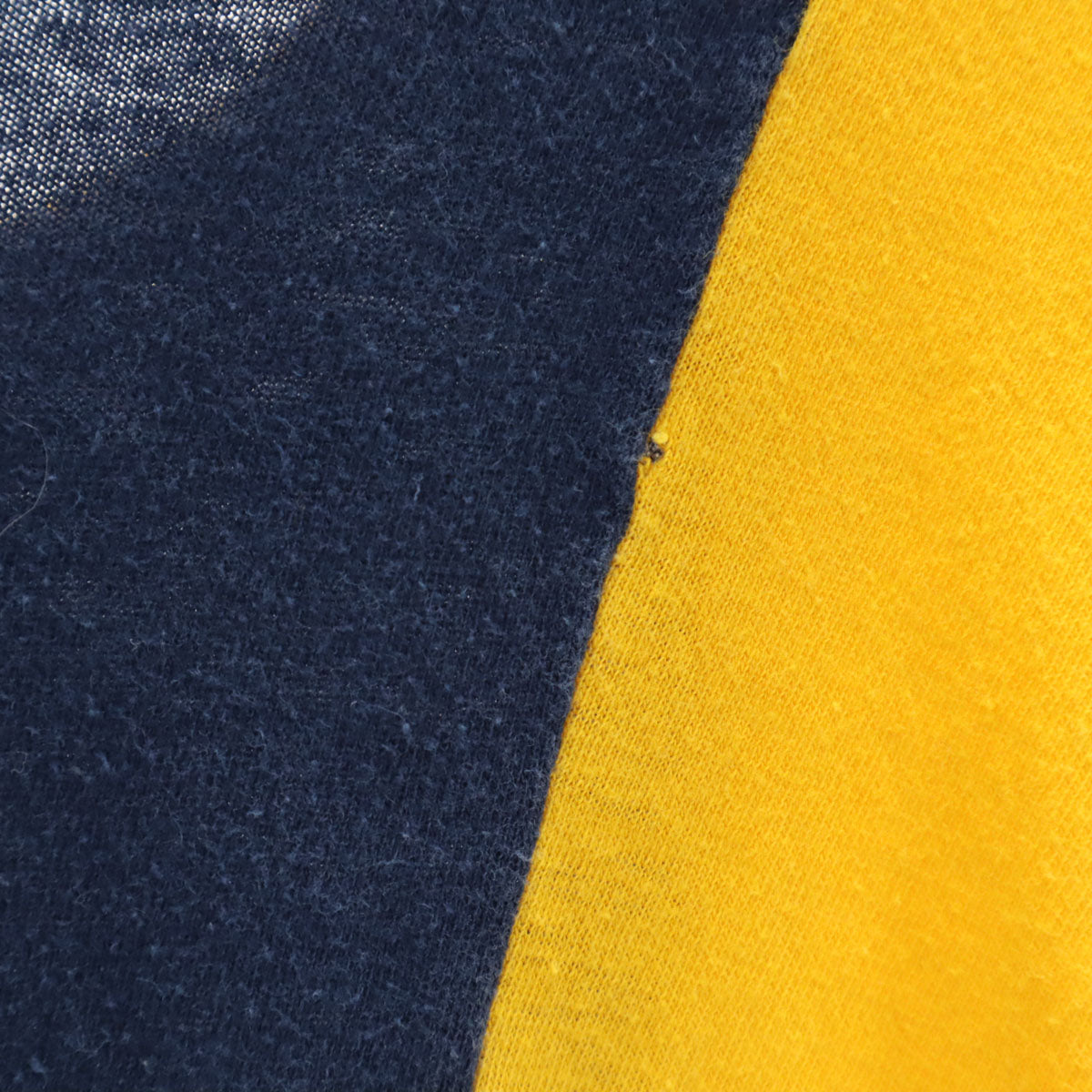 Champion チャンピオン 70s ヴィンテージ USA製 バータグ後期 半袖 シングルステッチ カレッジロゴ Tシャツ L ネイビー×イエロー ミシガン大学 メンズ