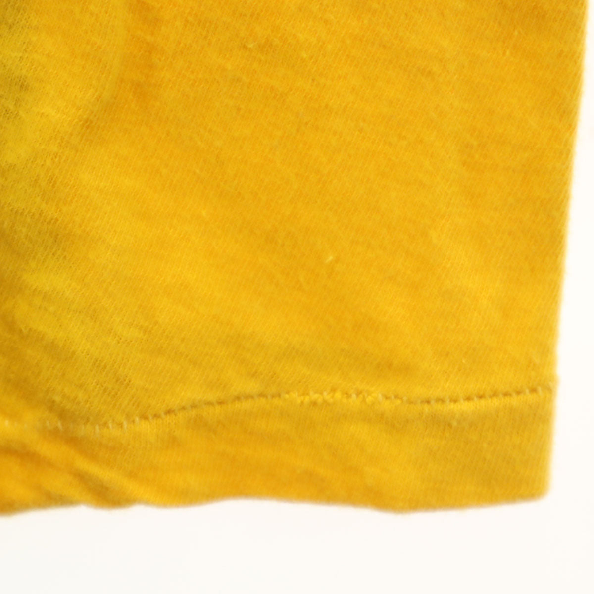 Champion チャンピオン 70s ヴィンテージ USA製 バータグ後期 半袖 シングルステッチ カレッジロゴ Tシャツ L ネイビー×イエロー ミシガン大学 メンズ