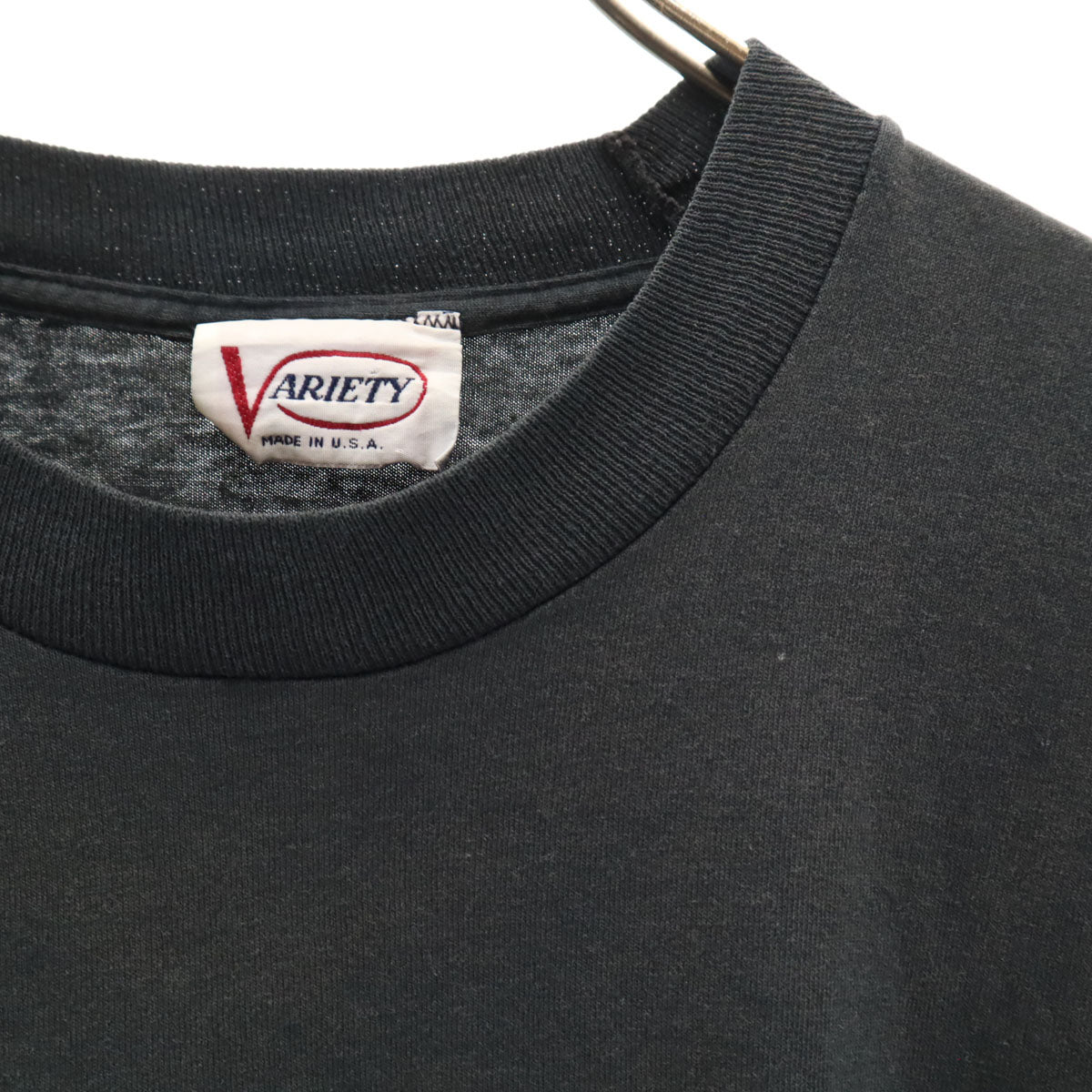 VARIETY 80s ヴィンテージ USA製 半袖 シングルステッチ プリントロゴ Tシャツ free ブラック メンズ
