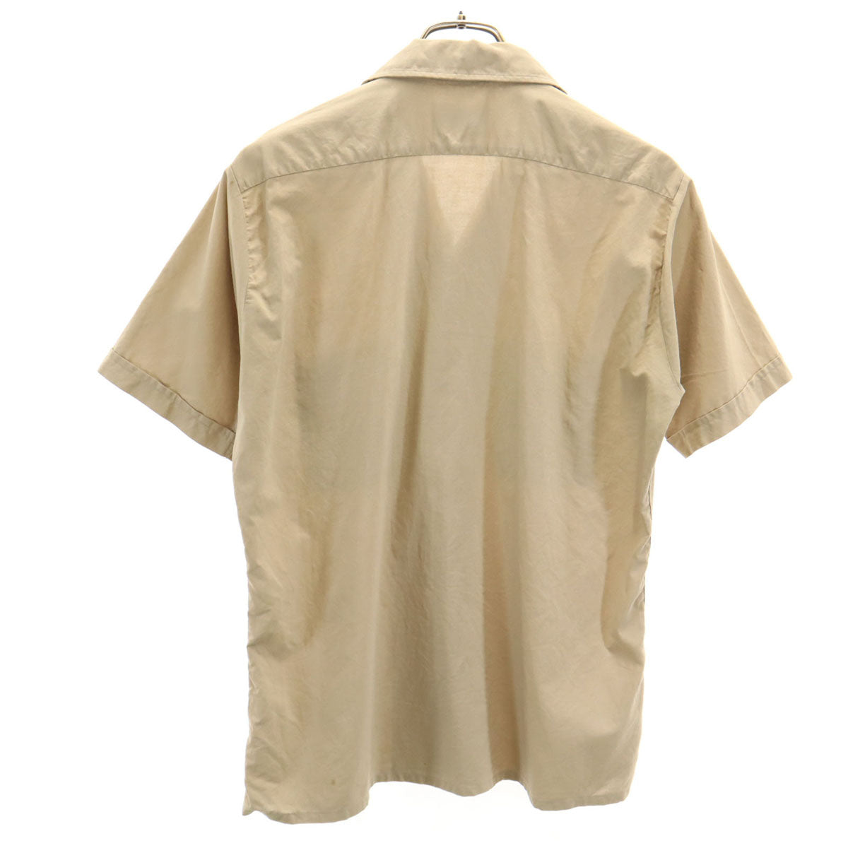 ARROW アロー 60s USA製 ヴィンテージ 開襟 半袖 オープンカラーシャツ S ベージュ メンズ