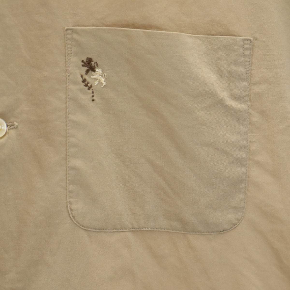 ARROW アロー 60s USA製 ヴィンテージ 開襟 半袖 オープンカラーシャツ S ベージュ メンズ