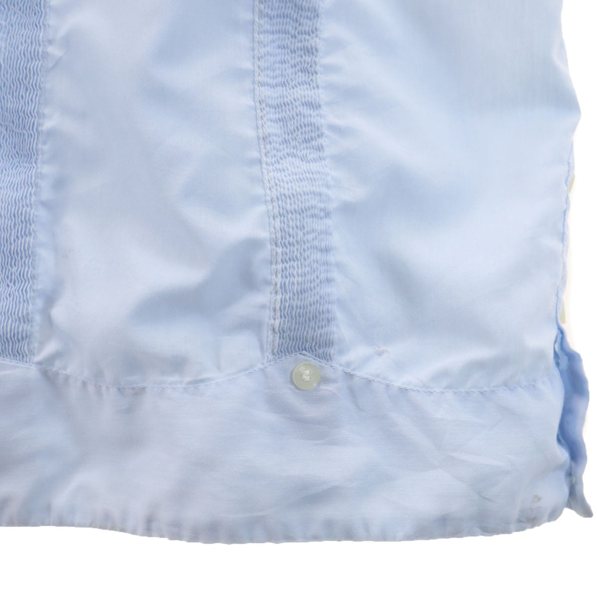 70s 80s ヴィンテージ 半袖 オープンカラー キューバシャツ L 水色 メンズ