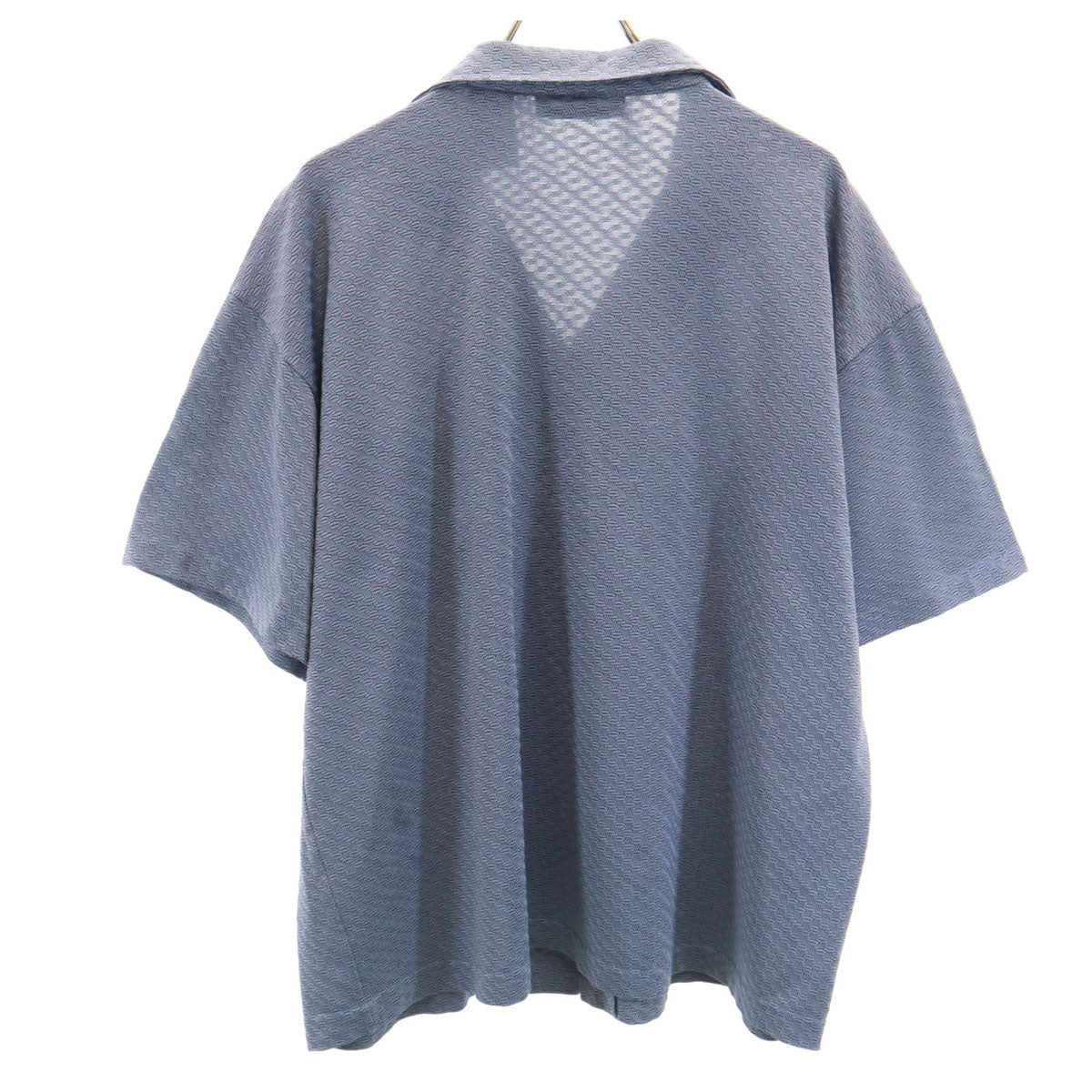 no boundaries ノーバウンダリーズ 90s 00s USA製 オールド 総柄 半袖 オープンカラーシャツ XL チャコールグレー メンズ