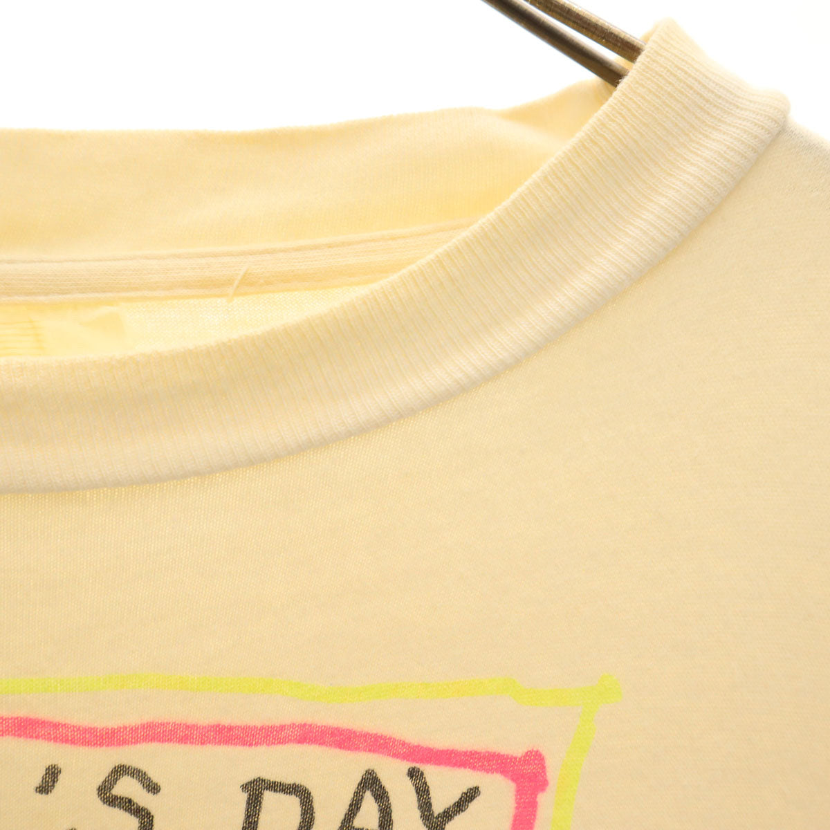 90s オールド 父の日レポートカード プリント 半袖 Tシャツ 生成り メンズ