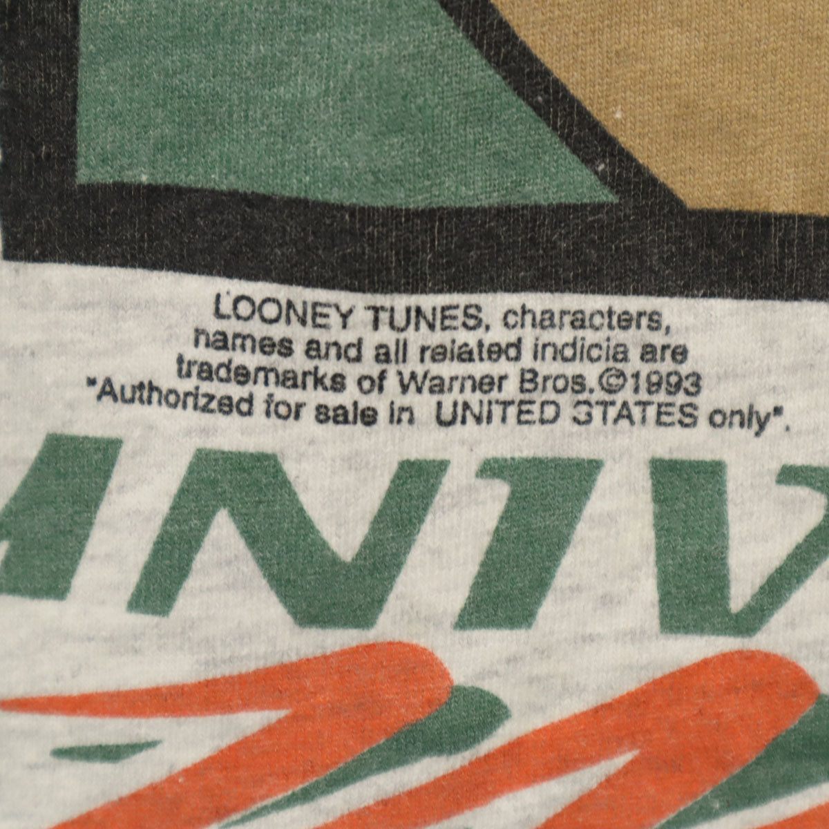 Warner Bros ワーナーブラザーズ 90s オールド ルーニーテューンズ タズマニアンデビル 半袖 Tシャツ グレー メンズ