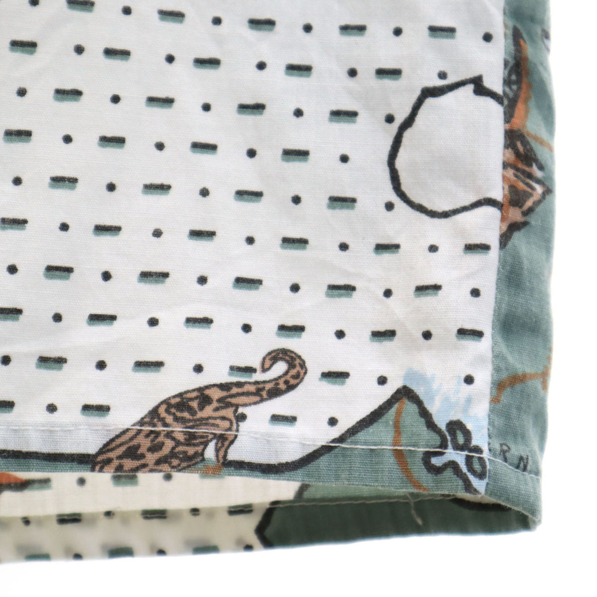 VINTAGE ヴィンテージ 60s 開襟 アニマル柄 半袖 オープンカラーシャツ ホワイト メンズ