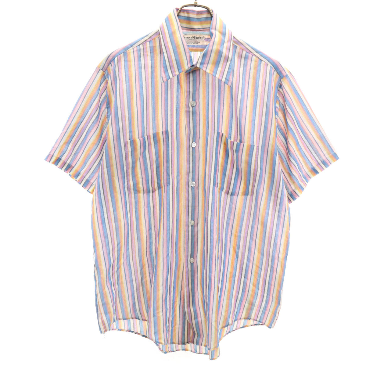 70s ヴィンテージ 半袖 シャツ マルチ permanent press メンズ