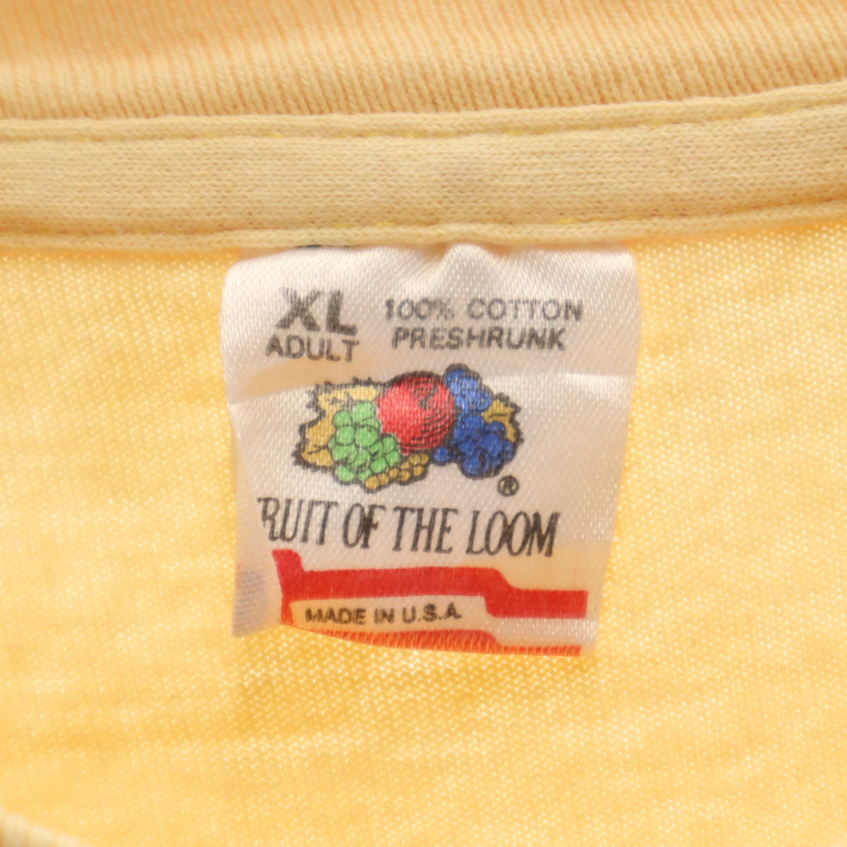 FRUIT OF THE LOOM フルーツオブザルーム 90s オールド USA製 ミツバチ 半袖 シングルステッチ Tシャツ XL ベージュ メンズ