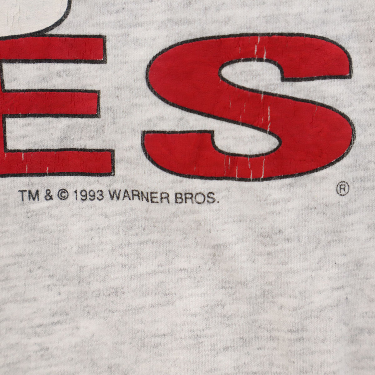 anbil アンビル 90s オールド USA製 MLB ルーニーテューンズ アトランタブレーブス 半袖 シングルステッチ Tシャツ XL グレー ワーナーブラザーズ メンズ