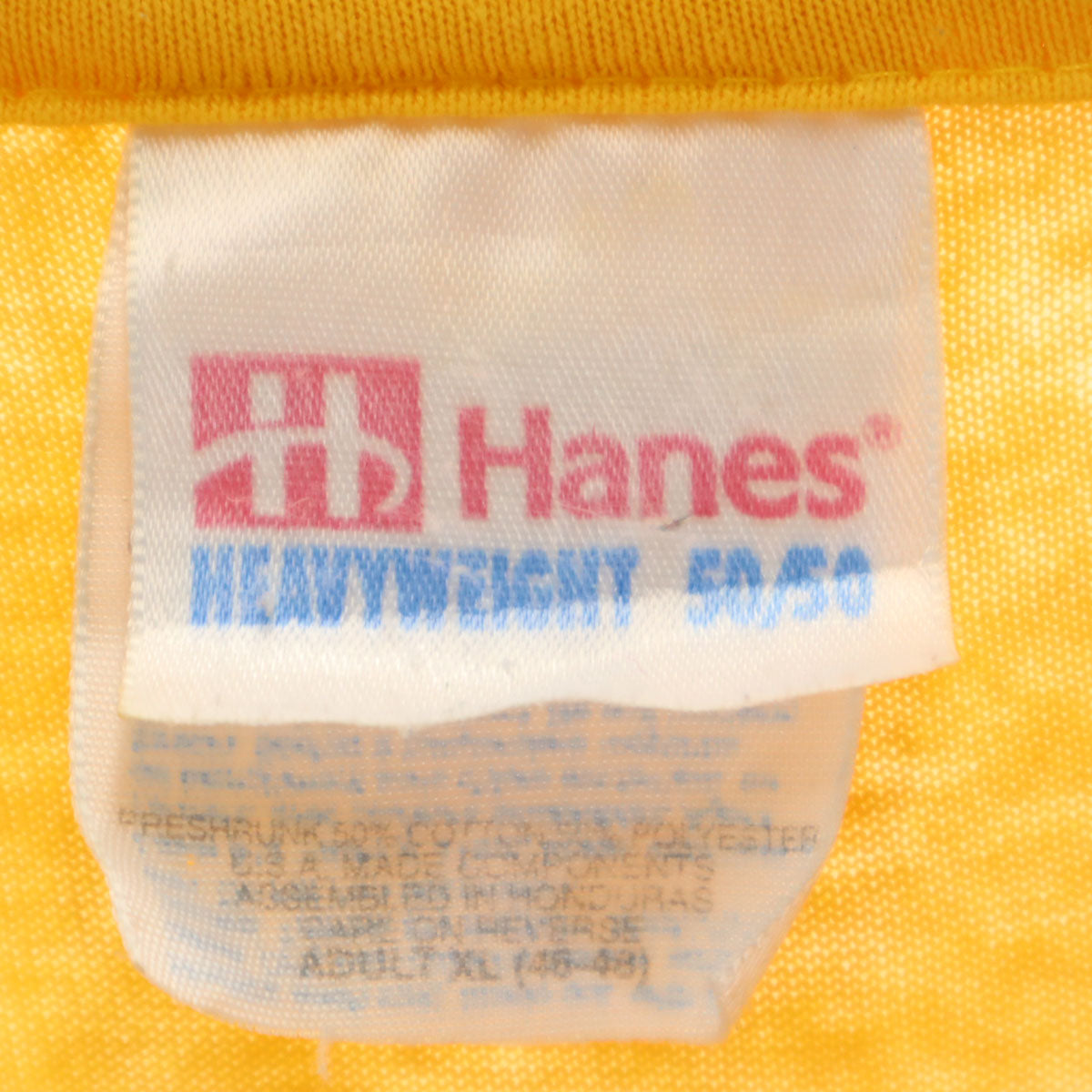 Hanes ヘインズ 90s オールド 米空軍 バックプリント 半袖 シングルステッチ Tシャツ XL イエロー AIR FORCE メンズ
