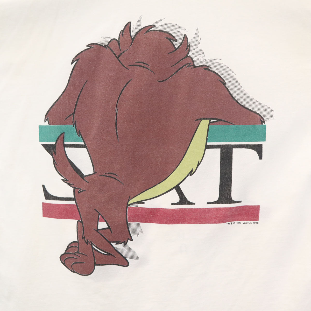 90s オールド メキシコ製 タズマニアンデビル 半袖 両面プリント Tシャツ L ホワイト ワーナーブラザーズ メンズ