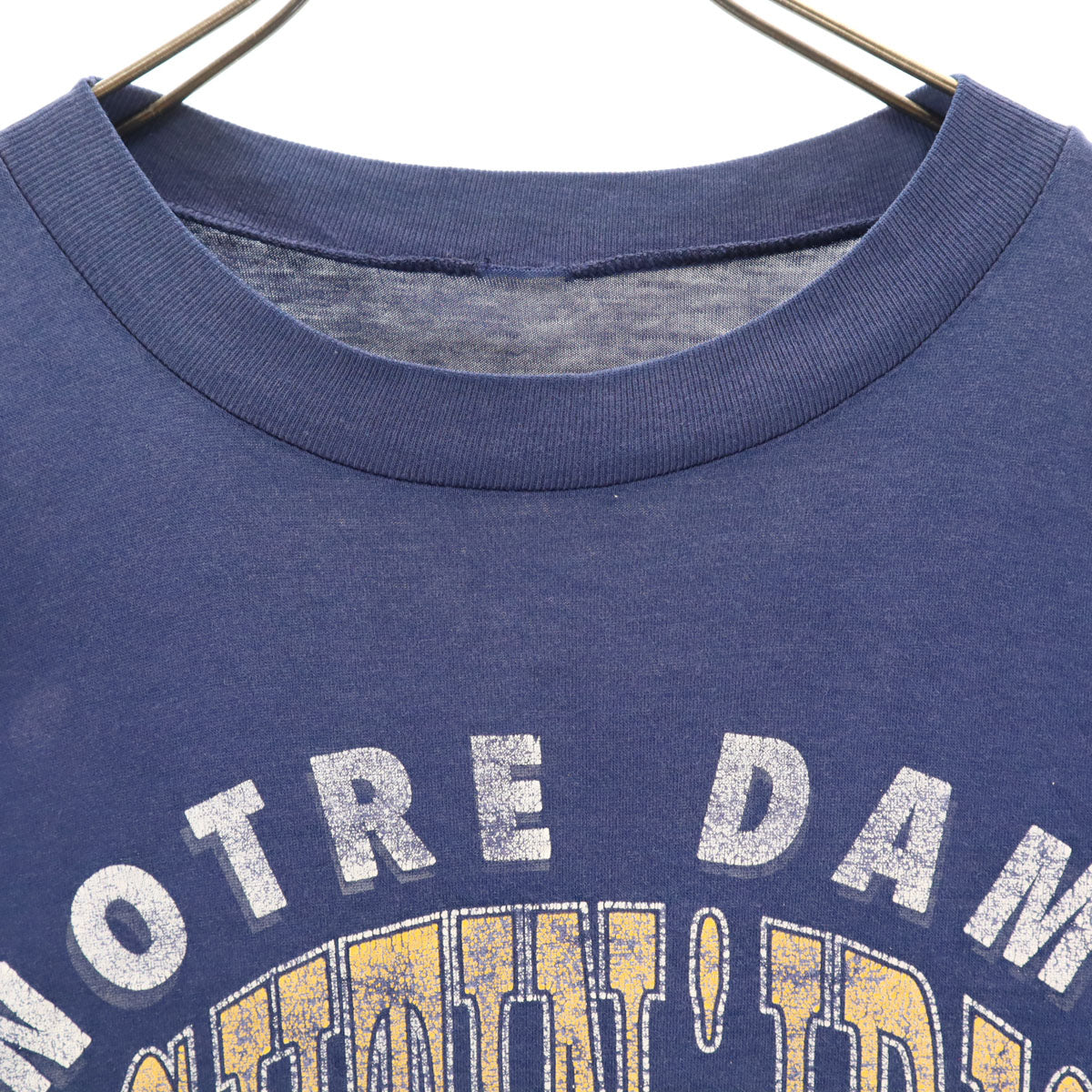 VINTAGE ヴィンテージ 80s ノートルダム大学 半袖 シングルステッチ カレッジ Tシャツ ブルー メンズ