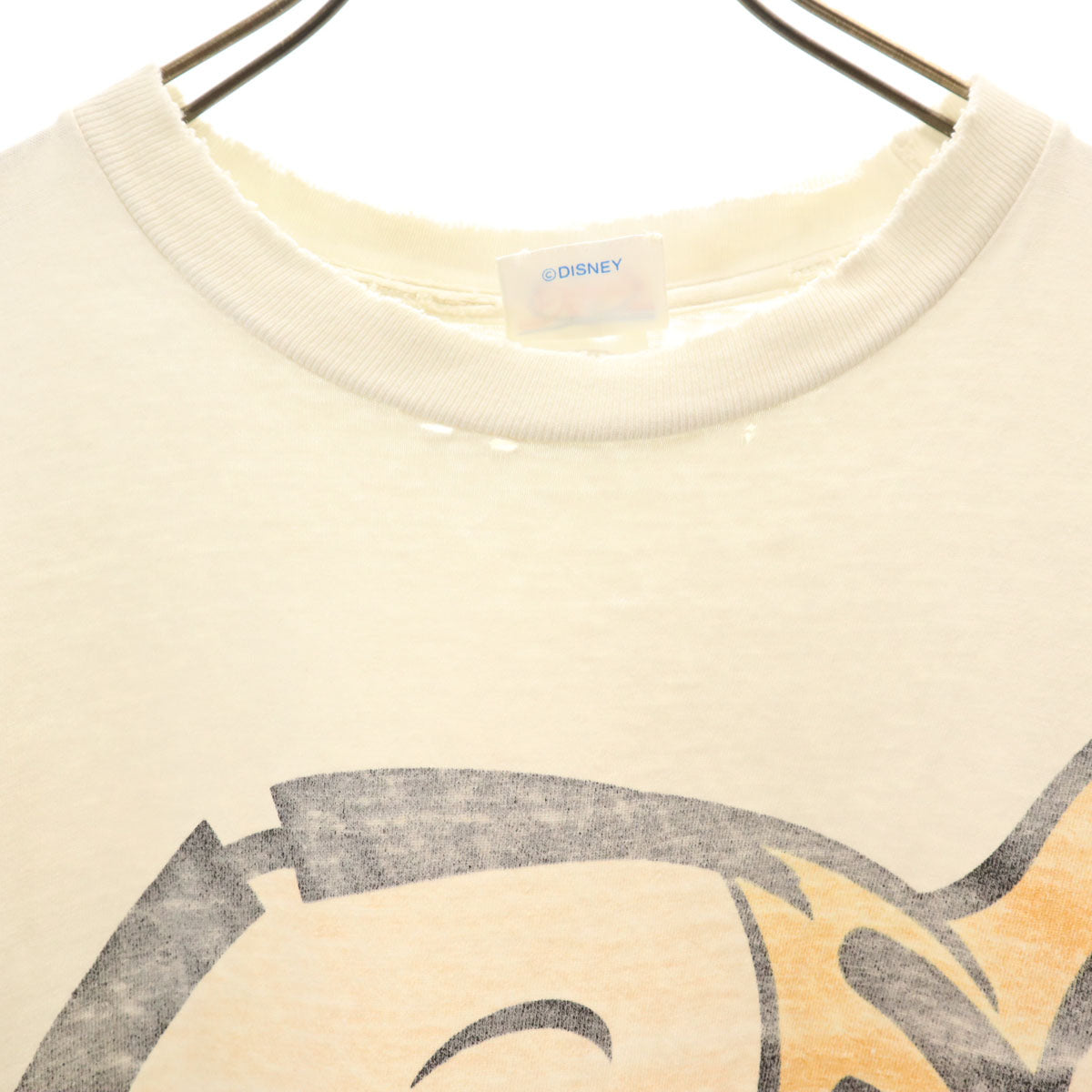 THE Disney STORE ザディズニーストア 90s オールド USA製 ティガー 半袖 シングルステッチ 両面プリント Tシャツ free ホワイト メンズ