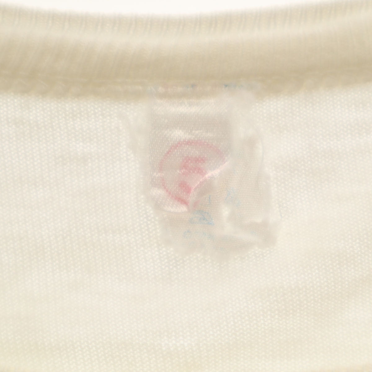 VINTAGE ヴィンテージ 80s スペイン製 ユーロ 半袖 染み込みプリント 企業 Tシャツ 5 ホワイト ICL メンズ