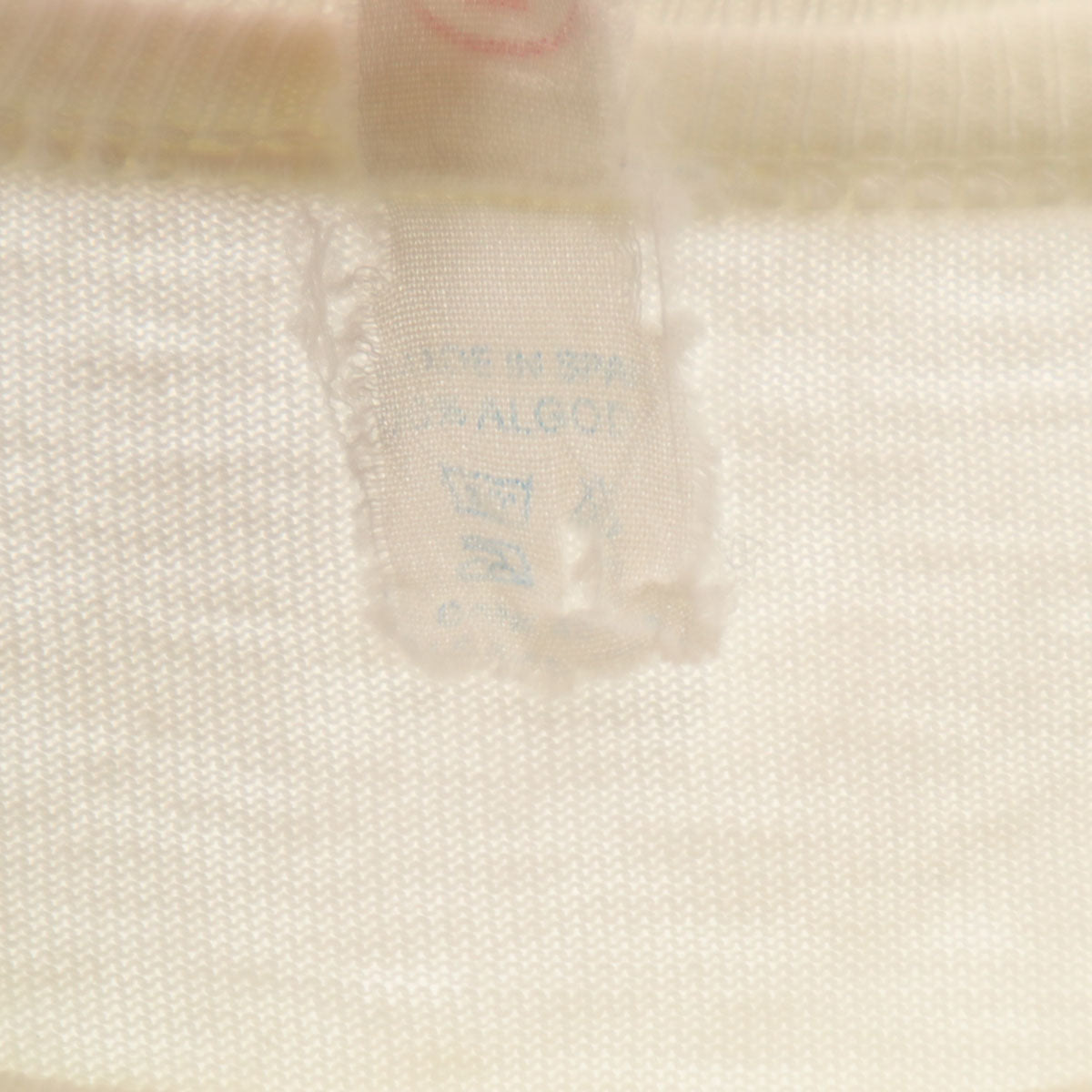 VINTAGE ヴィンテージ 80s スペイン製 ユーロ 半袖 染み込みプリント 企業 Tシャツ 5 ホワイト ICL メンズ