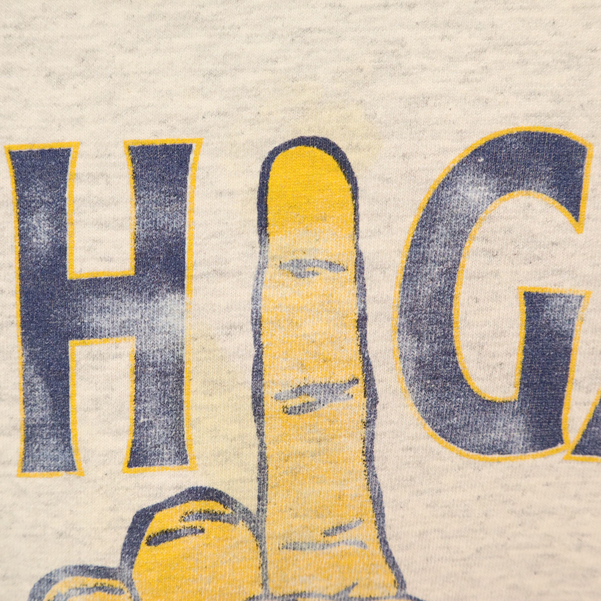 GILDAN ギルダン 90s オールド 刺繍タグ ミシガン大学 半袖 カレッジ Tシャツ XXL グレー メンズ