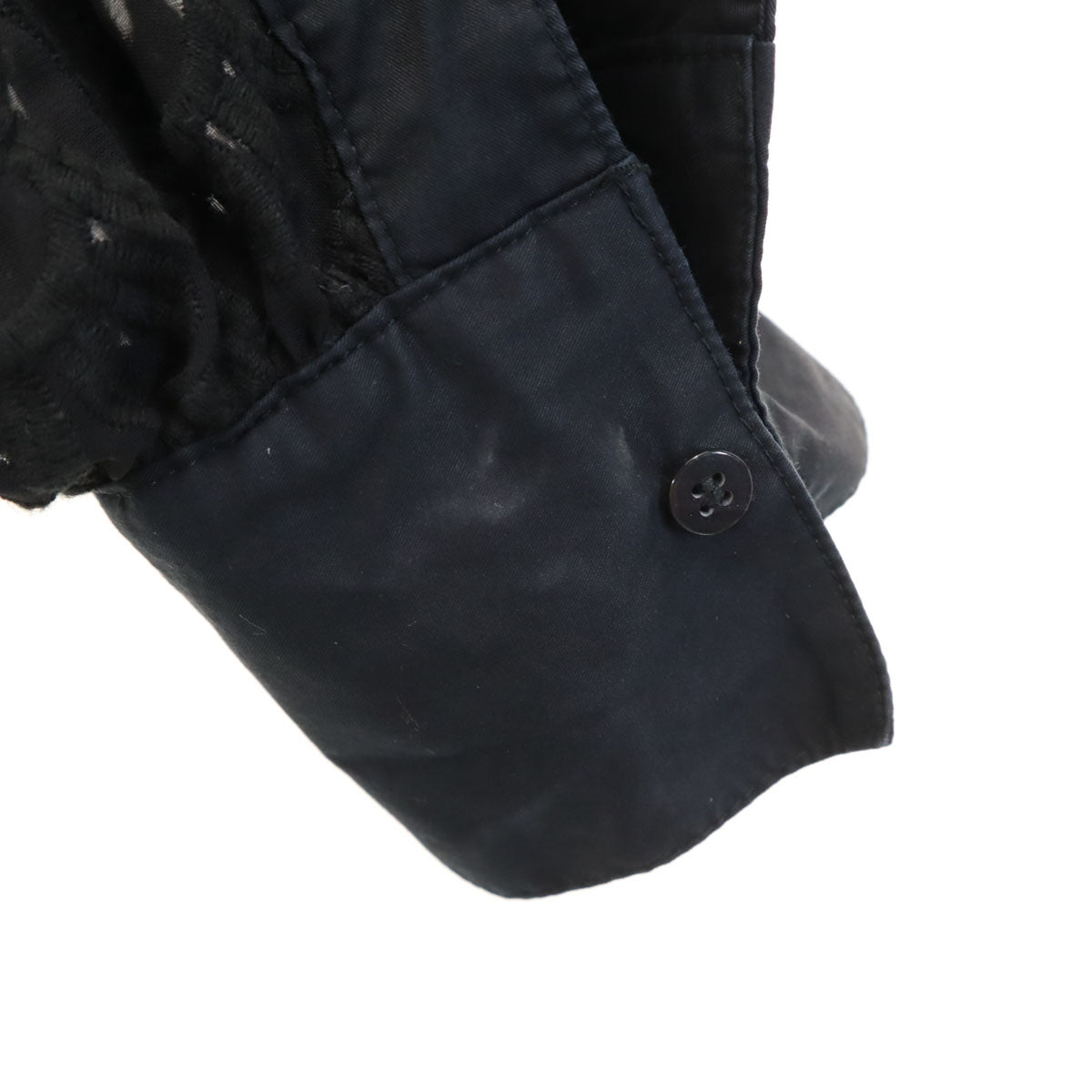 AMERI UNDRESSED アメリ 刺繍 長袖 シースルー スタンドカラー シャツ F 黒 レディース