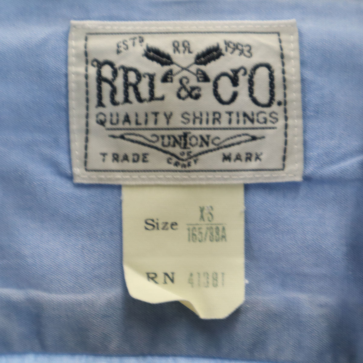 RRL ダブルアールエル 長袖 シャツ XXS ブルー系 メンズ