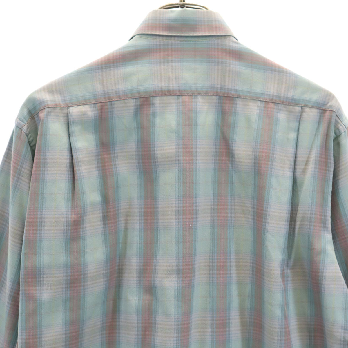Burberrys バーバリーズ 90s オールド チェック柄 長袖 シャツ M グリーン系 メンズ