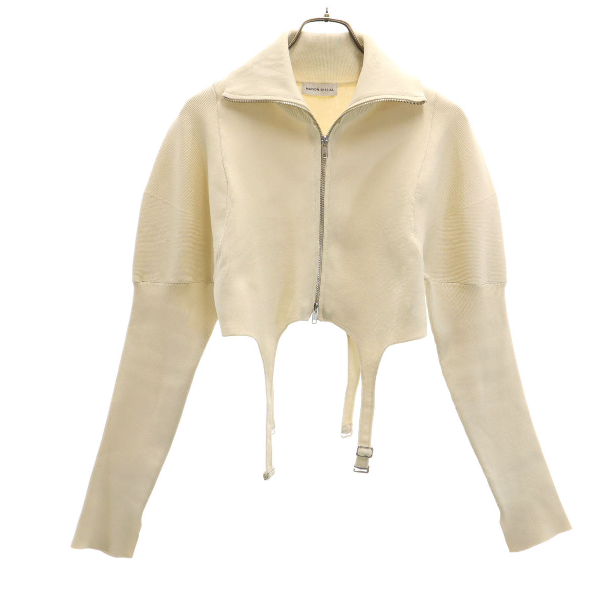 MAISON SPECIAL メゾンスペシャル ショート丈 ニットジャケット FREE ベージュ レディース