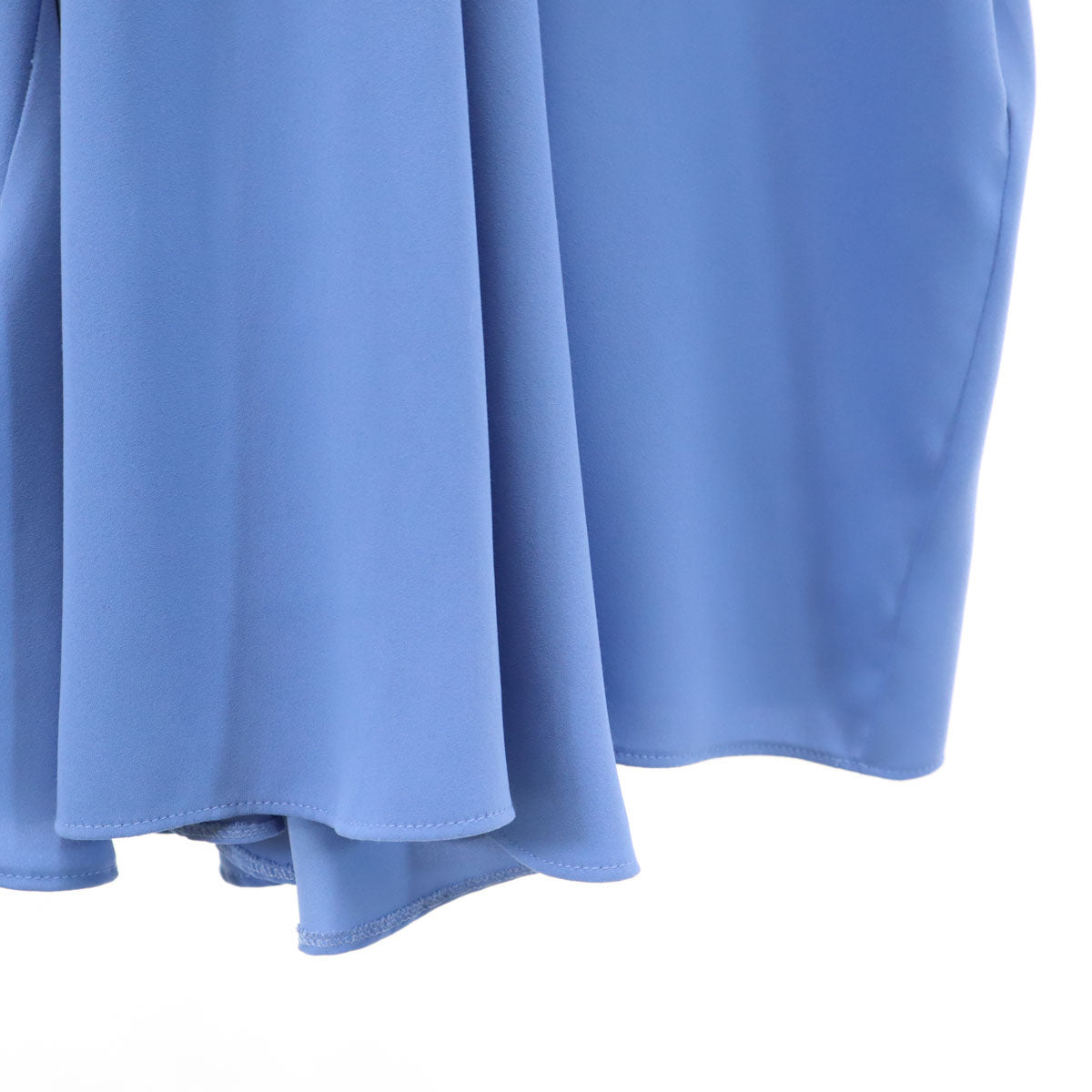 MM6 エムエムシックス 21SS イタリア製 半袖 ギャザーハイネック ブラウス 36 ブルー レディース