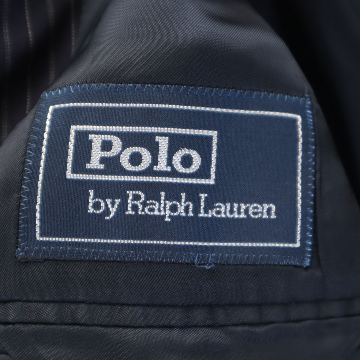 Polo by Ralph Lauren ポロバイラルフローレン イタリア製 ストライプ柄 スーツ 上下 セットアップ 38S ネイビー メンズ