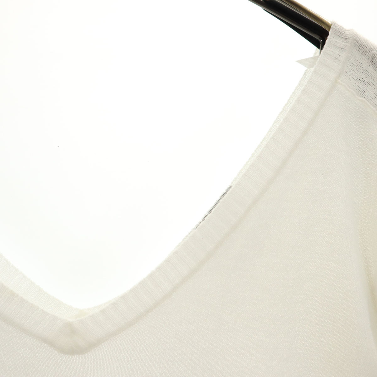 MAX&CO マックスアンドコー 7分袖 Vネック ニット S ホワイト マックスマーラ レディース